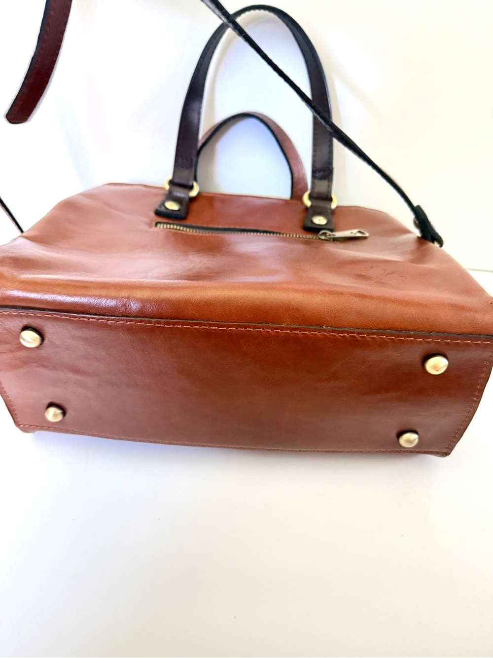 Patricia Nash Moggie Leather Satchel Owl Embroidery Tote Crossbody Rare - Picture 8 of 10